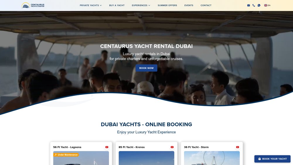 Centaurus Charter website homepage