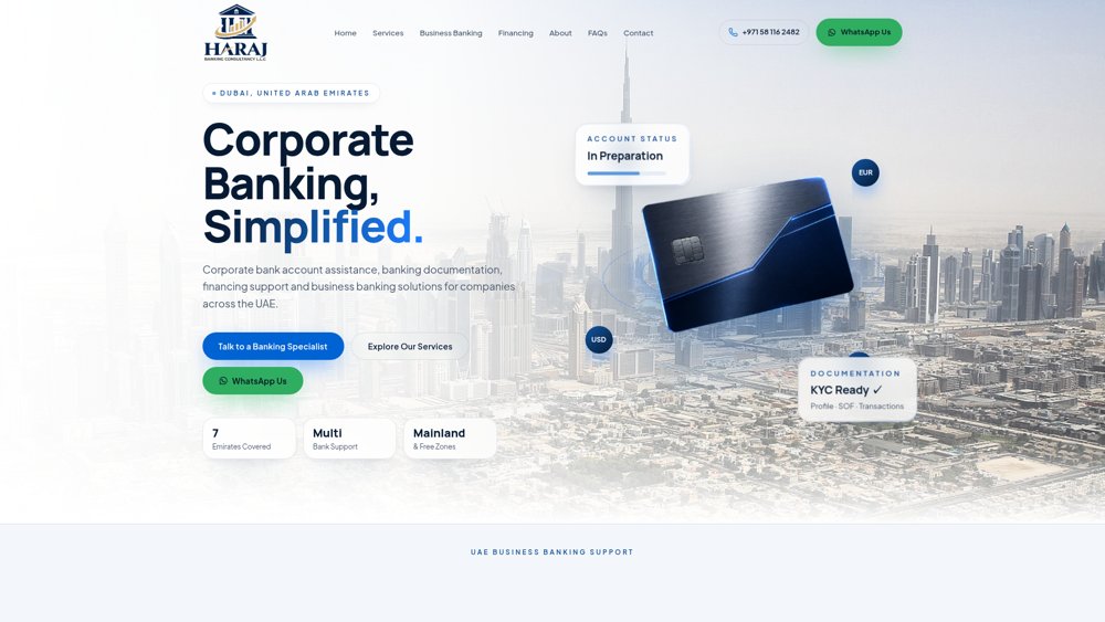 Haraj Business Dubai website homepage