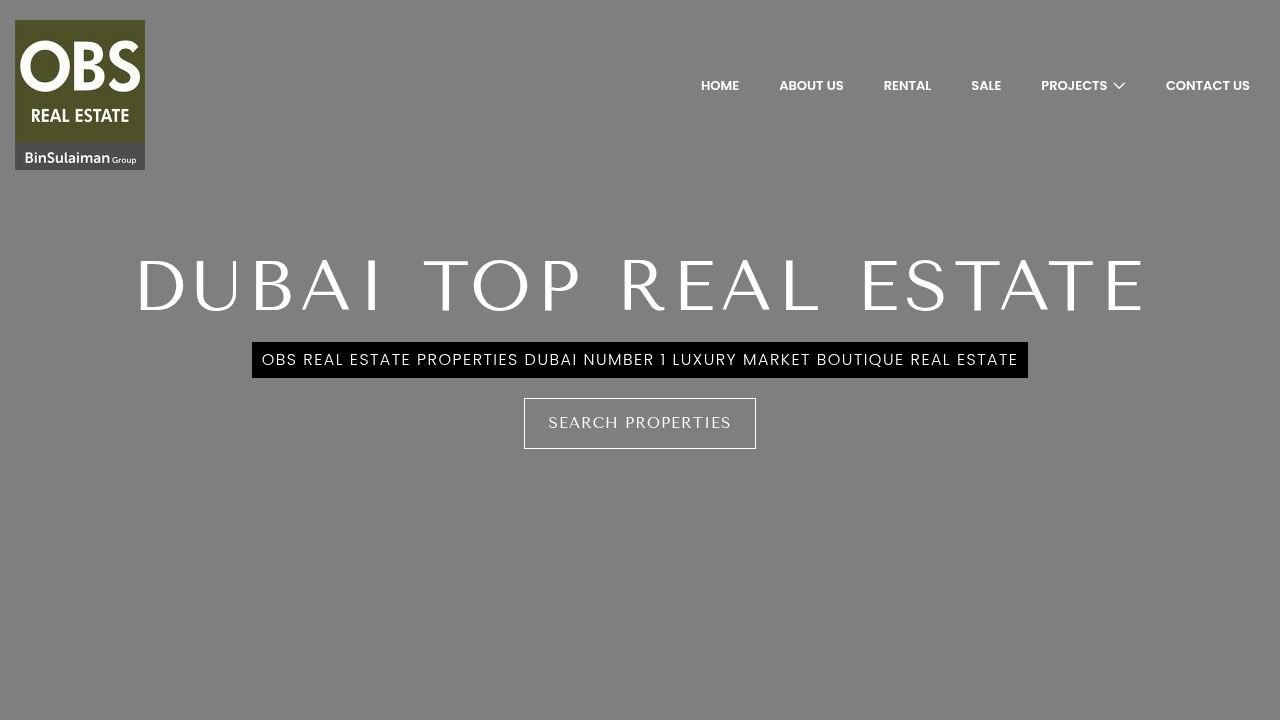 OBS Real Estate website homepage