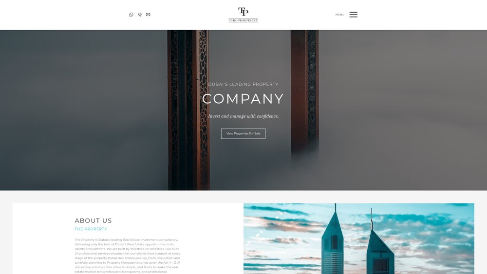 The Property website homepage